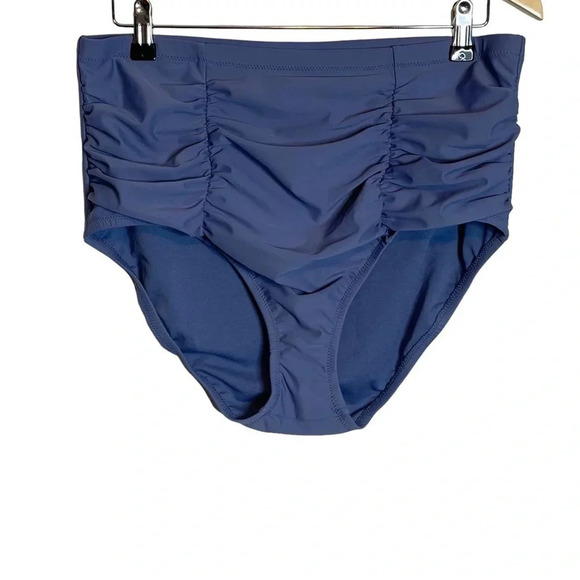 Raisins Curve Ruched Bikini Bottoms Size 18W Tummy Control Gray - Picture 3 of 10